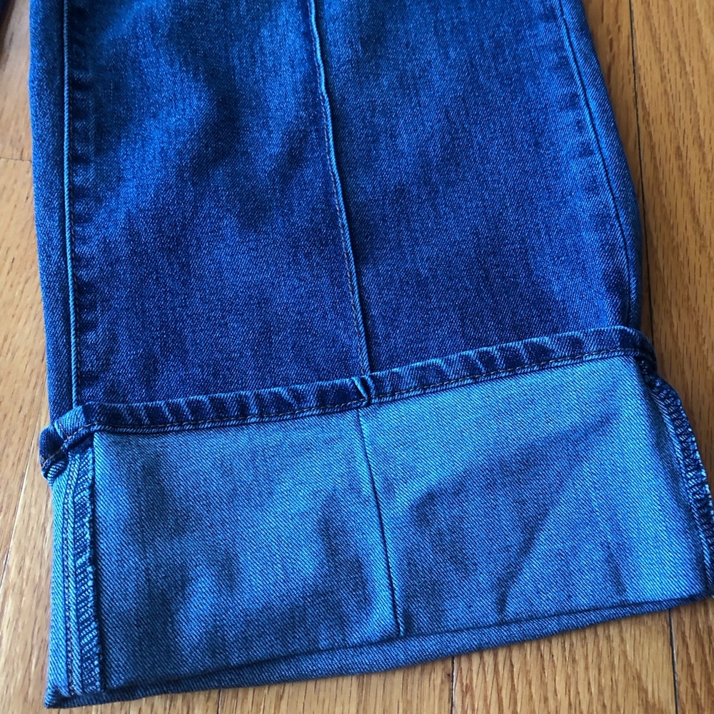 Blue Revival Wide Leg Cuffed Blue Women's Jeans - Picture 3 of 5